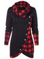 Asymmetric Standard Straight Casual Button Sweatshirts (Style V100555)