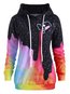 Hooded Standard Loose Fashion Colorful Hoodie (Style V100557)