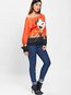 Standard Loose Casual Star Polyester Sweatshirts (Style V100560)