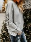 Round Neck Standard Loose Fashion Plain Sweatshirts (Style V100570)