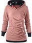 Hooded Standard Casual Floral Cotton Blends Hoodie (Style V100571)