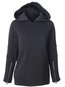 Standard Loose Plain Polyester Pockets Hoodie (Style V100580)