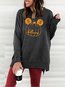 Hooded Long Loose Fashion Pattern Sweatshirts (Style V100582)