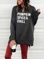 Hooded Long Loose Fashion Pattern Sweatshirts (Style V100582)