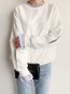 Round Neck Standard Loose Sweet Polyester Hoodie (Style V100587)