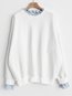 Round Neck Standard Loose Sweet Polyester Hoodie (Style V100587)