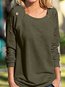 Round Neck Standard Loose Fashion Polyester Sweatshirts (Style V100589)