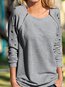 Round Neck Standard Loose Fashion Polyester Sweatshirts (Style V100589)