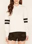 Hooded Loose Casual Striped Polyester Sweatshirts (Style V100591)