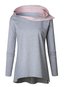 Heap Collar Standard Loose Fashion Plain Sweatshirts (Style V100593)