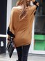 Round Neck Long Loose Fashion Cotton Blends Sweatshirts (Style V100597)