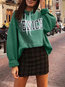 Hooded Fashion Letter Cotton Pockets Hoodie (Style V100598)