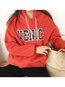 Hooded Fashion Letter Cotton Pockets Hoodie (Style V100598)