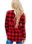 Stand Collar Standard Plaid Dacron Button Sweatshirts (Style V100610)