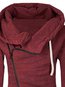 Hooded Standard Fashion Plain Cotton Blends Hoodie (Style V100613)