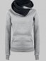 Heap Collar Standard Loose Fashion Pockets Sweatshirts (Style V100621)