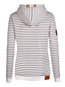 Hooded Standard Loose Casual Striped Sweatshirts (Style V100622)