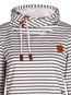 Hooded Standard Loose Casual Striped Sweatshirts (Style V100622)