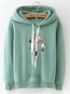 Standard Loose Cute Letter Cotton Sweatshirts (Style V100634)