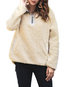 Standard Loose Casual Polyester Zipper Sweatshirts (Style V100639)