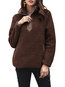 Standard Loose Casual Polyester Zipper Sweatshirts (Style V100639)