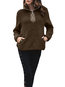 Standard Loose Casual Polyester Zipper Sweatshirts (Style V100639)