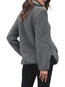 Standard Loose Casual Polyester Zipper Sweatshirts (Style V100639)