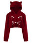 Hooded Short Loose Cute Animal Sweatshirts (Style V100641)