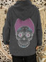 Standard Casual Skull Polyester Pattern Sweatshirts (Style V100644)