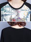 Round Neck Loose Casual Cellulose Acetate Fibre Pattern Sweatshirts (Style V100646)