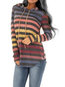 Hooded Loose Casual Colorful Cotton Blends Hoodie (Style V100649)