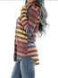 Hooded Loose Casual Colorful Cotton Blends Hoodie (Style V100649)