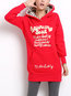 Hooded Long Fashion Cotton Blends Pattern Hoodie (Style V100651)