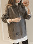 Hooded Loose Fashion Patchwork Pockets Hoodie (Style V100656)