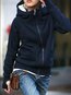 Standard Loose Casual Polyester Pockets Hoodie (Style V100659)