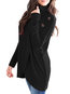 Heap Collar Long Loose Fashion Button Sweatshirts (Style V100664)
