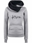 Heap Collar Standard Loose Casual Heart Shaped Sweatshirts (Style V100668)