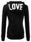 Hooded Standard Loose Fashion Strappy Sweatshirts (Style V100669)