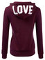 Hooded Standard Loose Fashion Strappy Sweatshirts (Style V100669)