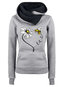 Standard Loose Fashion Animal Pattern Sweatshirts (Style V100674)