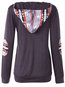 Hooded Loose Casual Polyester Pattern Sweatshirts (Style V100675)