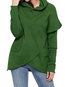 Hooded Long Loose Casual Pockets Sweatshirts (Style V100676)
