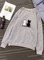 Round Neck Standard Cute Cotton Pattern Sweatshirts (Style V100678)