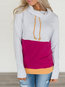 Hooded Standard Loose Dacron Patchwork Sweatshirts (Style V100686)