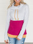 Hooded Standard Loose Dacron Patchwork Sweatshirts (Style V100686)