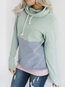 Hooded Standard Loose Dacron Patchwork Sweatshirts (Style V100686)