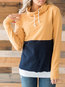 Hooded Standard Loose Dacron Patchwork Sweatshirts (Style V100686)