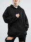 Hooded Standard Loose Cotton Pockets Sweatshirts (Style V100690)