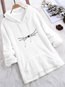 Standard Slim Casual Plain Polyester Sweatshirts (Style V100693)