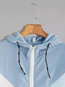 Hooded Loose Casual Patchwork Polyester Hoodie (Style V100695)